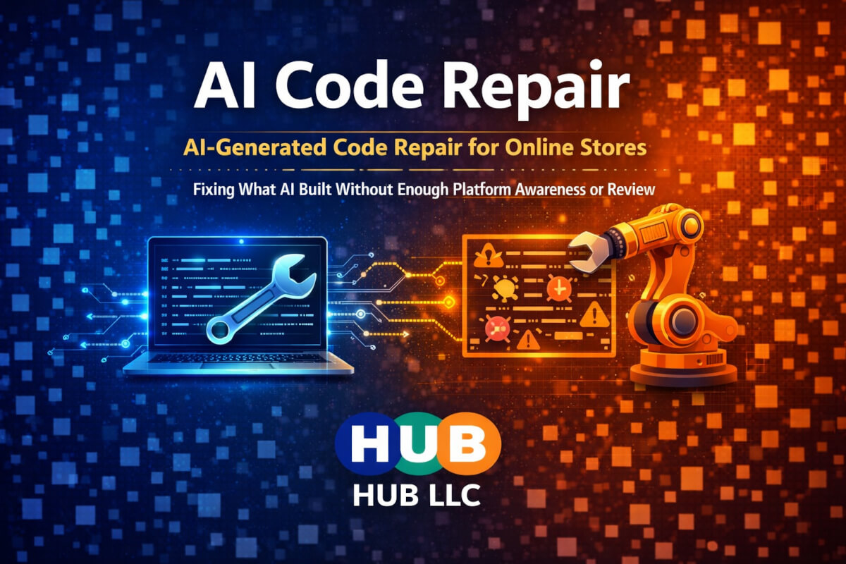 AI-Generated Code Repair for Online Stores — HUB LLC article cover