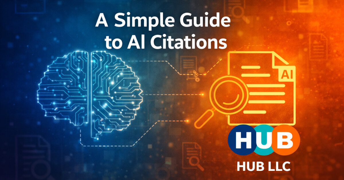 AI Guide: 20 practical steps to improve AI citations and visibility — HUB LLC article cover