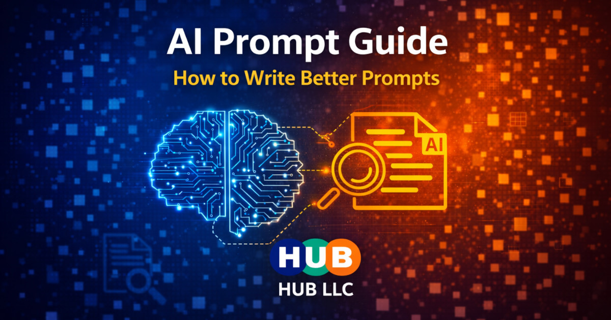 AI Prompt Guide: how to write better prompts for clearer results — HUB LLC article cover
