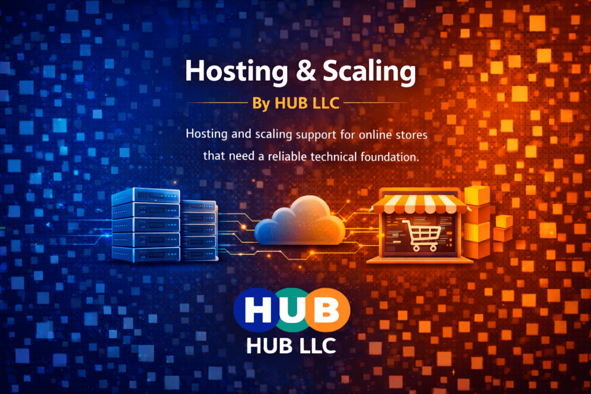 Hosting and Scaling for Online Stores — HUB LLC article cover