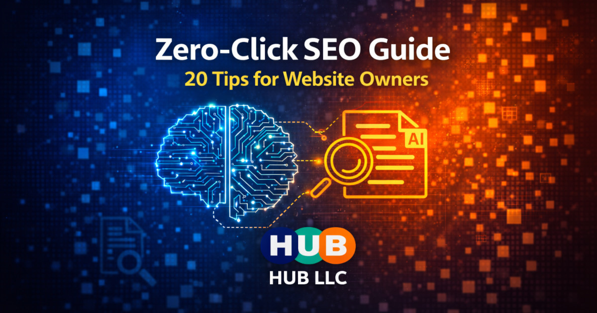 Zero-Click SEO Guide: 20 tips for the answer-engine era — HUB LLC article cover